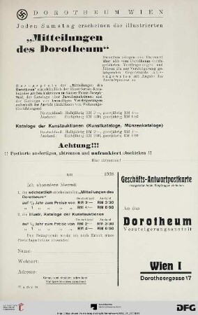 Mitteilung des Dorotheum