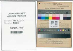 Entnazifizierung Josef Gerlach, geb. 12.11.1878 (Druckereibesitzer)