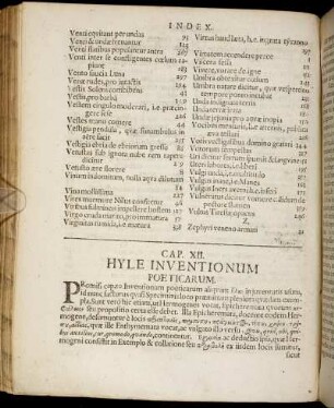Cap. XII. Hyle Inventionum Poeticarum