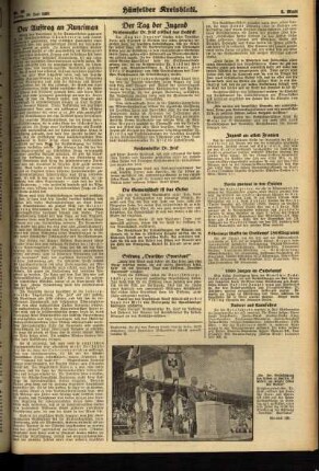Zweite Ausgabe vom Freitag, den 29. Juli 1938.