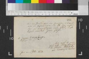 Einträge Bl. 261 - 304