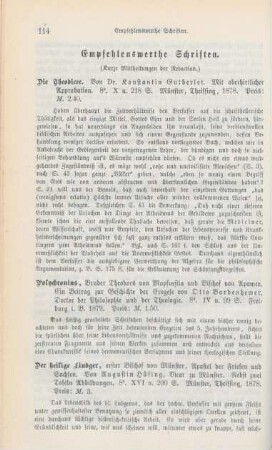 114-115 Empfehlenswerthe Schriften