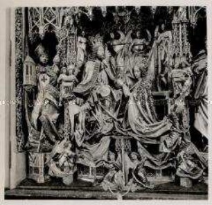 St. Wolfgang im Salzkammergut, Kircheninneres, Altar von Michael Pacher, Mittelschrein, Marienkrönung