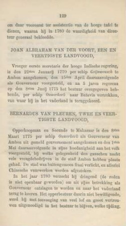Joan Albraham van der Voort, een en veetigste landvoogd