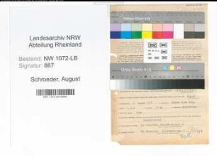 Entnazifizierung August Schroeder , geb. 17.08.1898 (Arbeiter)