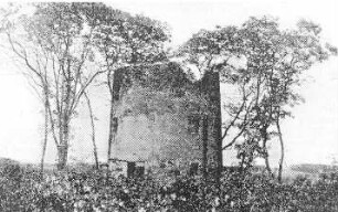 Schöpstal-Kunnersdorf. Ruine der Holländermühle auf dem Kapellenberg, Repro aus Zeitung