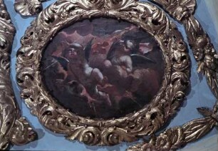 Innendekoration des Treppenhauses — Deckendekoration des Treppenhauses — Allegorien der vier Elemente — Feuer