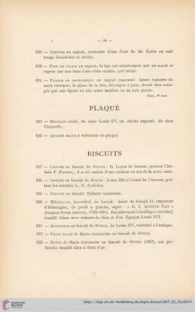Plaqué (Nr. 625 - 626)