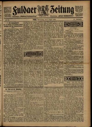 Ausgabe vom Donnerstag, den 02. April 1903.