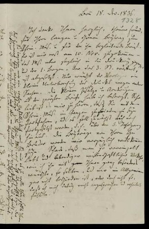 Nr. 1328: Brief von Friedrich Gottlieb Welcker an Karl Otfried Müller, Bonn, 18.12.1836