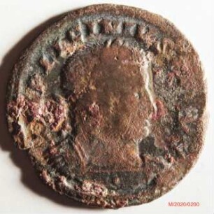 Römische Münze, Nominal Follis, Prägeherr Licinius I. , Prägeort Trier, Original