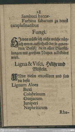 Ligna & Visci, Höltze und Misteln