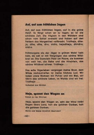 Auf, auf zum fröhlichen Jagen