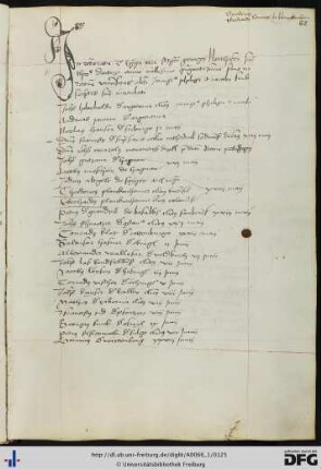[fol. 62] Rektorat Georg Northofer 1501