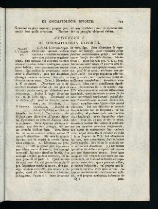 123-124, Articulus I. De Onomatologia Divortii.