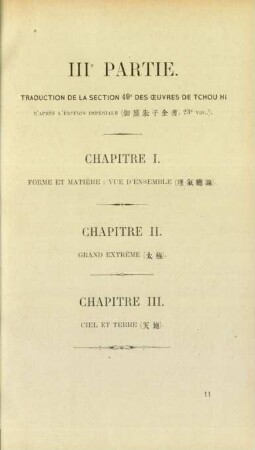 IIIe partie. Traduction de la section 49e des oeuvres de Tchou Hi