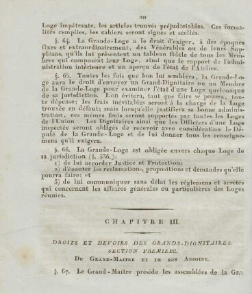 Chapitre III. Droits Et Devoirs Des Grands-Dignitaires.