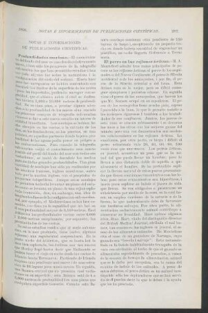 Notas e informaciones de publicaciones científicas