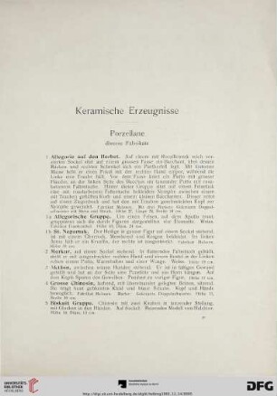 Keramische Erzeugnisse (Nr. 1-65)