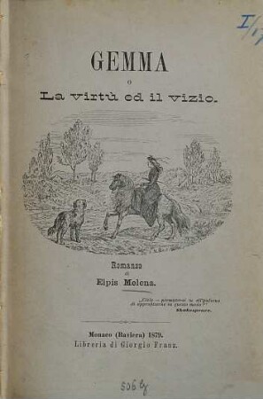 Gemma o La virtù ed il vizio : romanzo