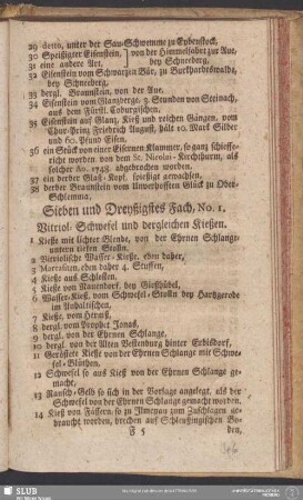 Sieben und Dreyßigstes Fach, No. 1. Vitriol-Schwefel und dergleichen Kießen