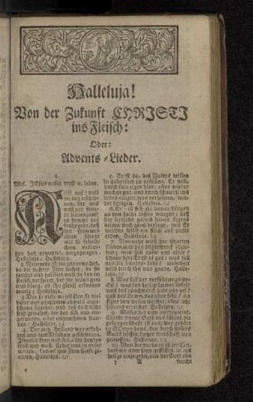 Halleluja! Von der Zukunft Christi ins Fleisch: Oder: Advents-Lieder.