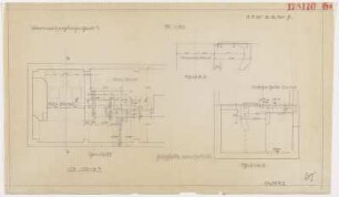 Warmwasserpumpenhaus 1 [Grundriss, Schnitte]