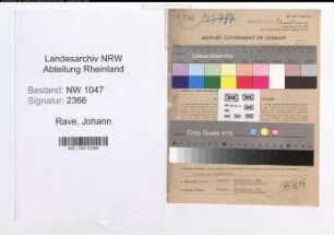 Entnazifizierung Johann Rave , geb. 16.05.1914 (Spediteur)