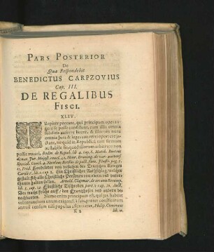Pas Posterior De Qua Respondebit Benedictus Carpzovius.