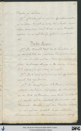 [fol. 10] 52. Amtszeit der Dekane