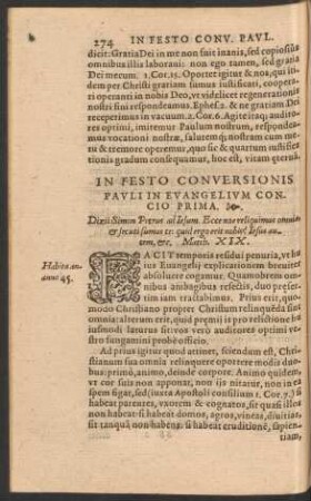 In Festo Conversionis Pauli In Evangelium ...