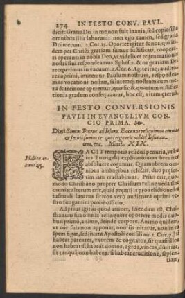 In Festo Conversionis Pauli In Evangelium ...