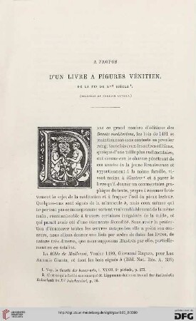 2. Pér. 32. 1885: À propos d'un livre à figures vénitien de la fin du XVe siècle, 2
