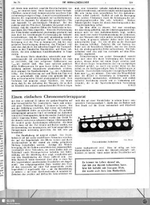 Einen einfachen Chronometrierapparat