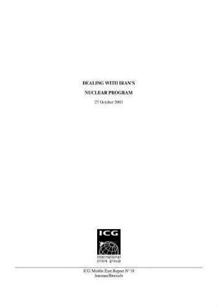 Dealing with Iran's nuclear program