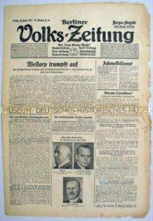 Berliner Volks-Zeitung zu den Verhandlungen um die Regierungsbildung
