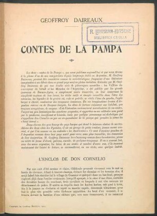 Contes de la Pampa