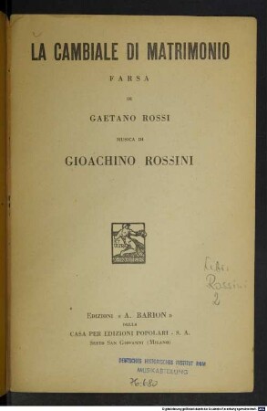 La cambiale di matrimonio
