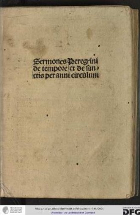 Sermones de tempore et de Sanctis