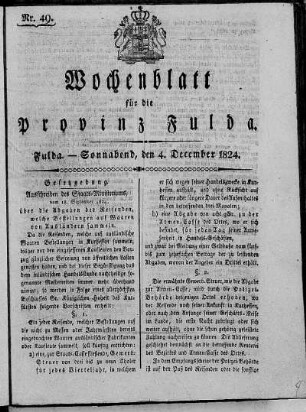 Nr. 49, Ausgabe vom 4. Dezember 1824