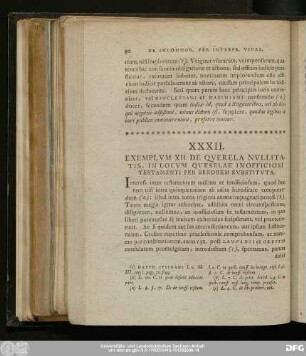 XXXII. Exemplum XII. De Querela Nullitatis, In Locum Querelae Inofficiosi Testamenti Per Errorem Substituta.