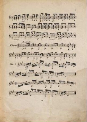 Variations brillantes pour la guitarre : Oeuv. 1