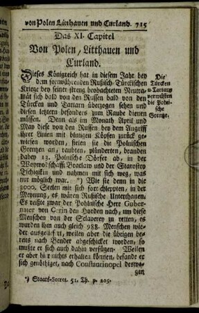Das XI. Capitel Von Polen, Litthauen und Curland.