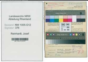 Entnazifizierung Josef Reinhardt , geb. 17.10.1908 (Monteur)
