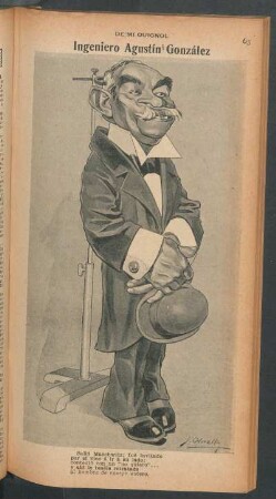 Ingeniero Agustín González - [Caricatura] : De mi Guignol