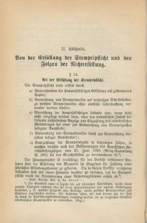 II. Abschnitt. Von der Erfüllung der Stempelpflicht und den Folgen der Nichterfüllung.