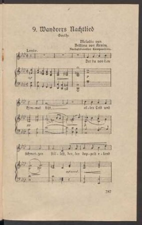 9. Wandrers Nachtlied