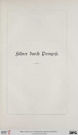 Führer durch Pompeji