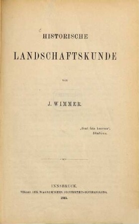 Historische Landschaftskunde