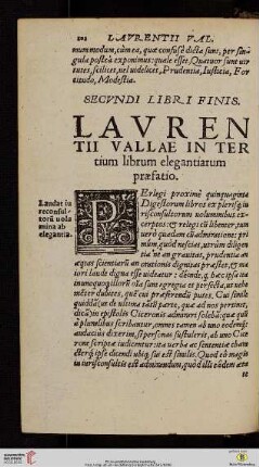 Lavrentii Vallae in tertium librum elegantiarum
